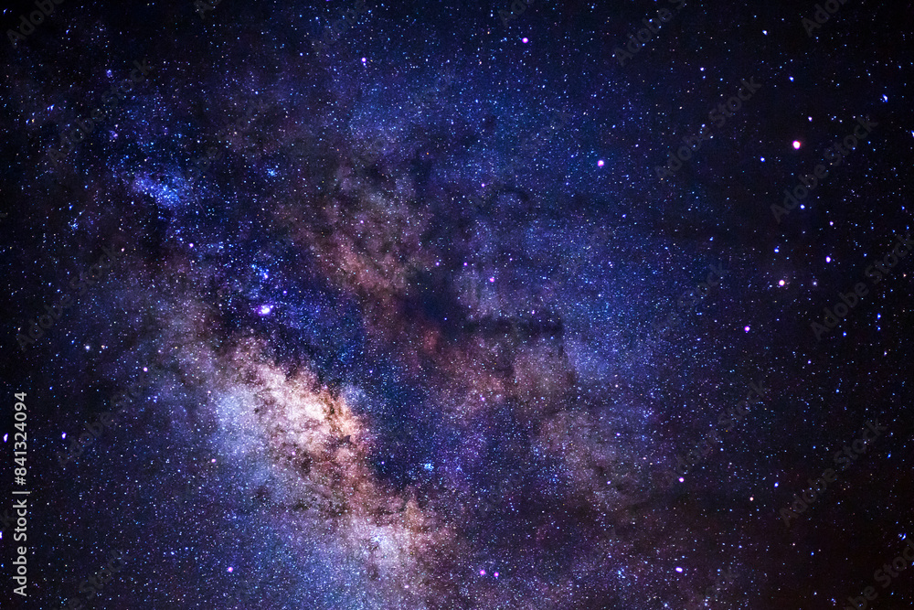 The center of Milky way galaxy with stars and space dust in the universe The center of Milky way galaxy with stars and space dust in the universe