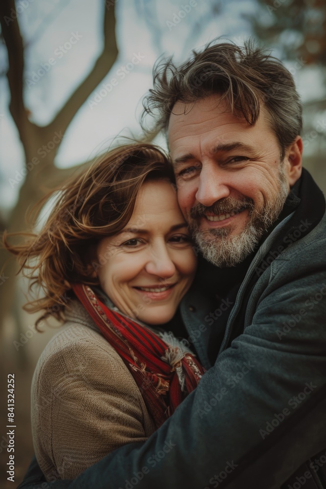 A man and a woman embracing each other A man and a woman embracing each other