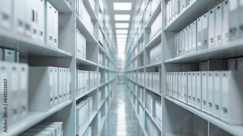 Technology-Enhanced Document Archive Room in Contemporary Office Technology-Enhanced Document Archive Room in Contemporary Office