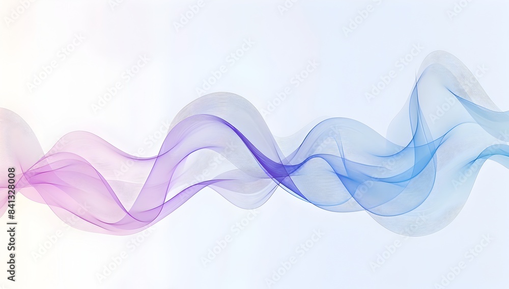 abstract background with wavy lines in blue and purple colors, vector illustration, simple shapes, gradient of light skyblue to white, elegant and minimalistic design, no text or objects, smooth curve abstract background with wavy lines in blue and purple colors, vector illustration, simple shapes, gradient of light skyblue to white, elegant and minimalistic design, no text or objects, smooth curve