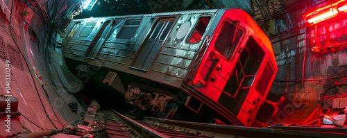 Subway Train Hanging Precar...