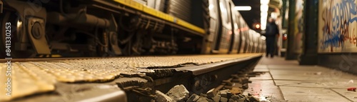 Subway Platform Cracked and...