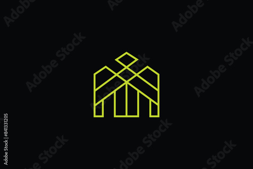 abstract minimalist letter Mi iconic jewellery logo, letter Mi diamond logo, letter M jewellers logo, letter M crown logo logomark
