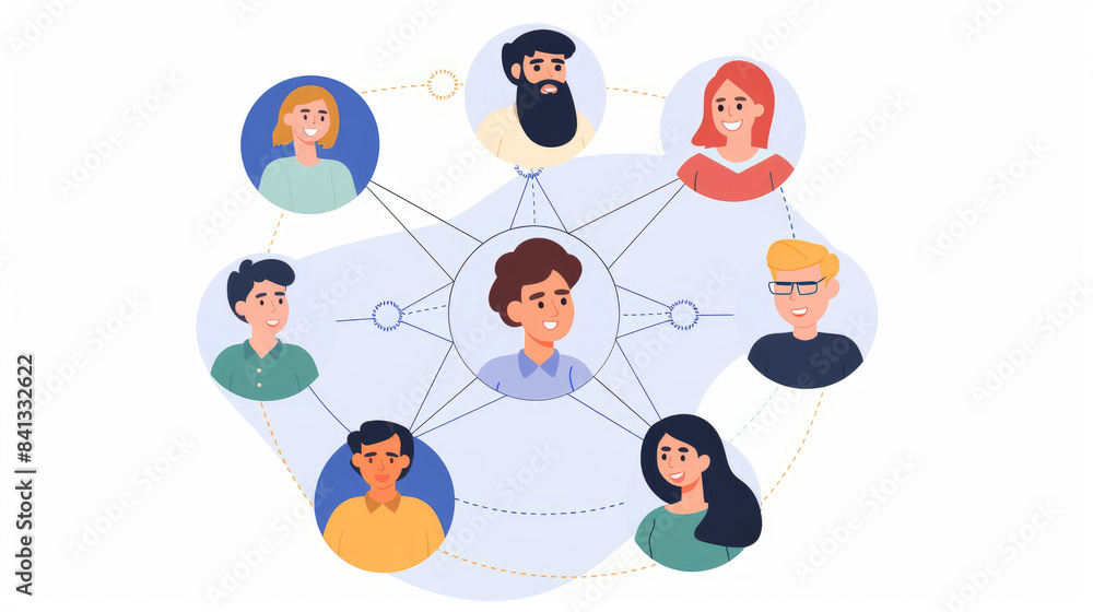 Businessman Using Virtual Network Businessman Using Virtual Network