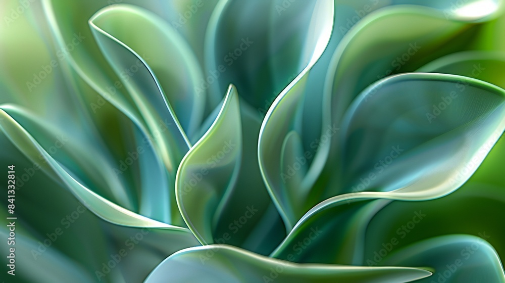 Macro shot of a Jade plant's wavy leaves, each contour bathed in soothing rhythms, invoking a sense of tranquility. Macro shot of a Jade plant's wavy leaves, each contour bathed in soothing rhythms, invoking a sense of tranquility.