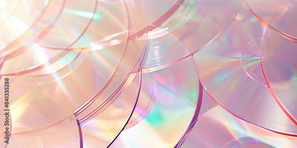 Obraz premium Vibrant data overload - discarded cd pile