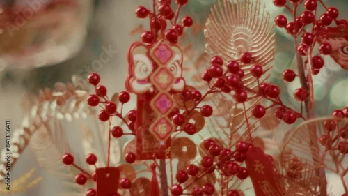 Wallpaper Mural Chinese New Year Decoration - Artificial Potted Fortune Tree - Close Up Torontodigital.ca