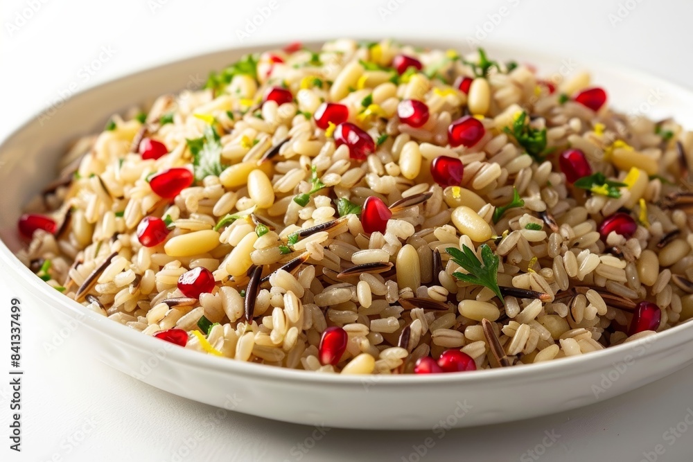 Aromatic Barley and Wild Rice Pilaf with Pomegranate Seeds Aromatic Barley and Wild Rice Pilaf with Pomegranate Seeds