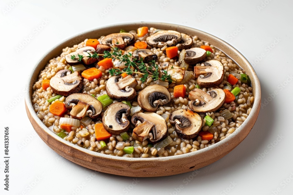 Vegetarian Barley and Mixed Mushroom Casserole with Fresh Thyme