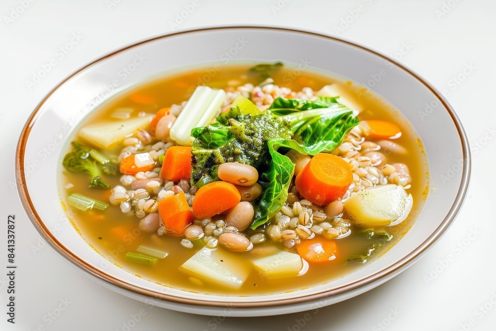 Nutritious Barley and Vegetable Chowder with Turnips and Escarole Nutritious Barley and Vegetable Chowder with Turnips and Escarole
