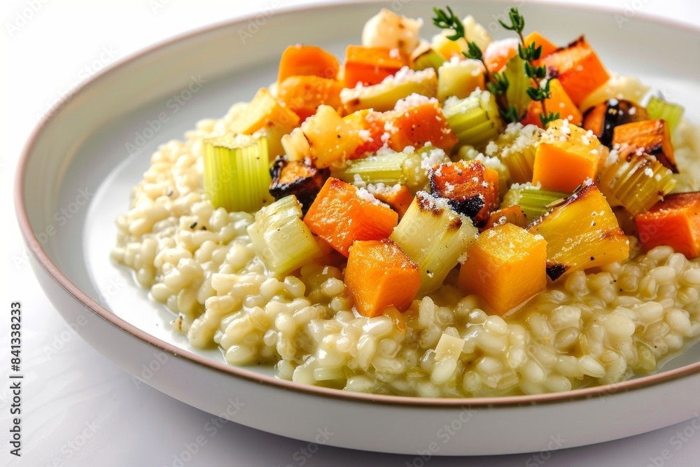 Winter Vegetable Pearl Barley Risotto Bowl Winter Vegetable Pearl Barley Risotto Bowl