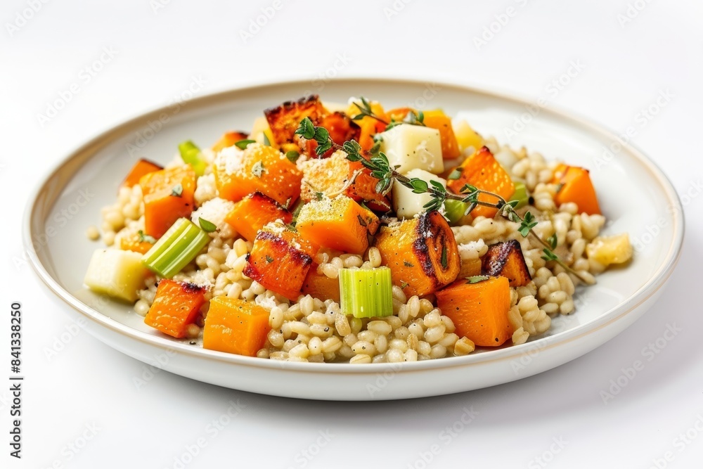 Vibrant Vegan Barley Risotto with Roasted Vegetables Vibrant Vegan Barley Risotto with Roasted Vegetables