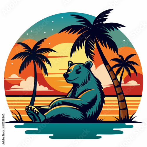 bear-lounging-on-a-tropical-beach--complete-with