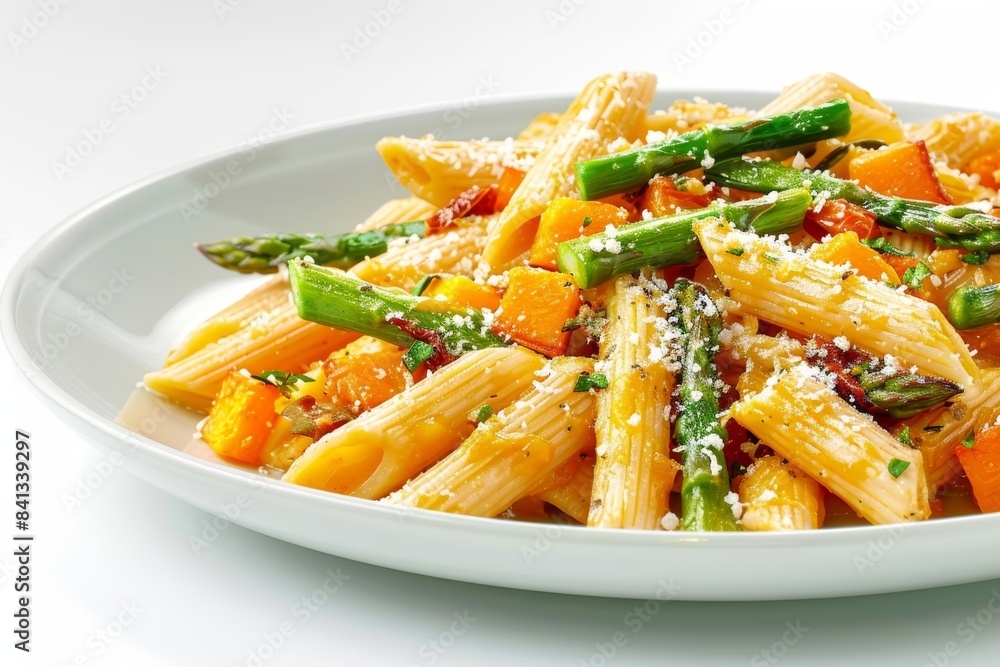 Healthy and Delicious Penne Pasta with Butternut Squash and Asparagus Healthy and Delicious Penne Pasta with Butternut Squash and Asparagus