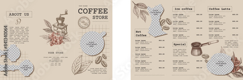 Coffee Menu Trifold Brochure