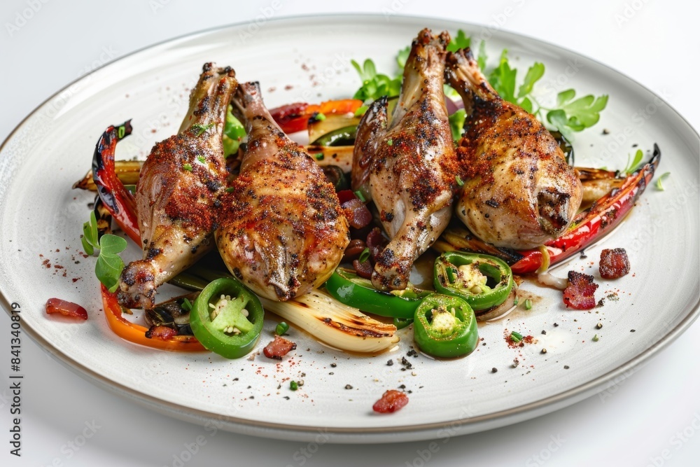 Flavorful Texas-Style Quail BBQ with Spicy Jalapenos Flavorful Texas-Style Quail BBQ with Spicy Jalapenos