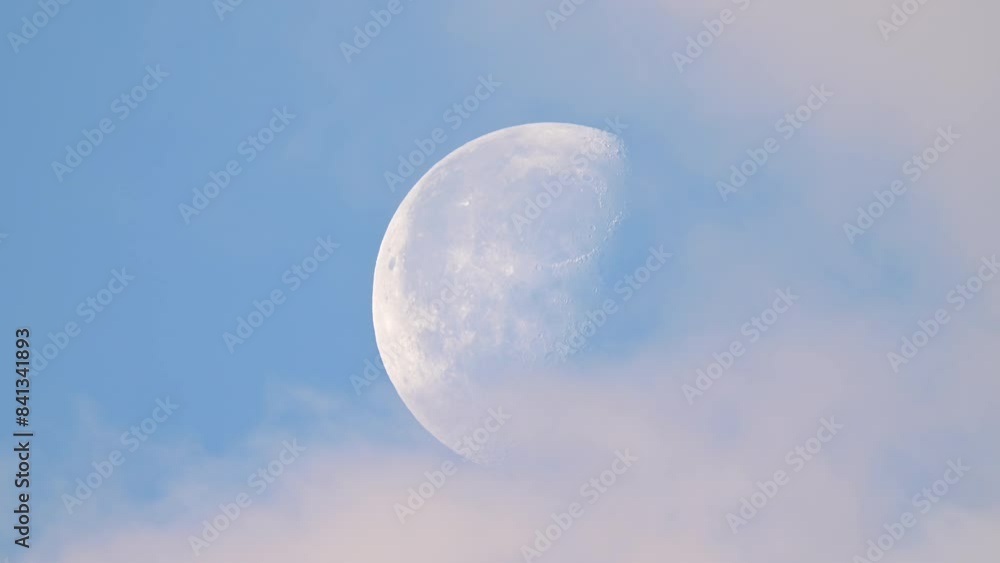 Lockdown shot of May Moon, partly obscured by passing clouds Lockdown shot of May Moon, partly obscured by passing clouds