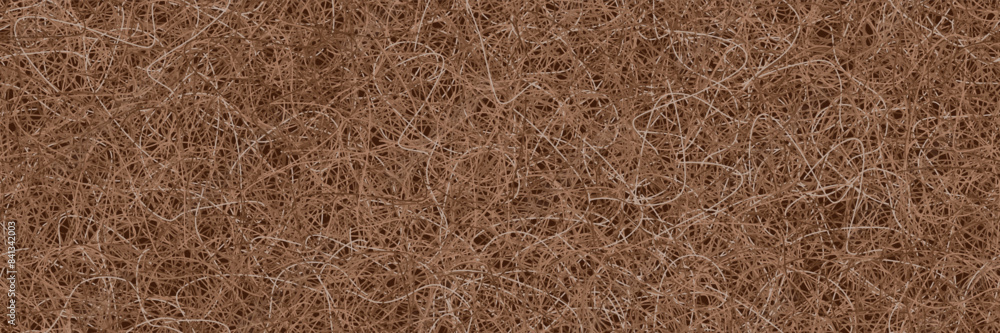 Seamless texture of dried brown matted grass. Pressed coconut fiber briquettes for mattresses. Vector bg with endless pattern of tangled coire Seamless texture of dried brown matted grass. Pressed coconut fiber briquettes for mattresses. Vector bg with endless pattern of tangled coire