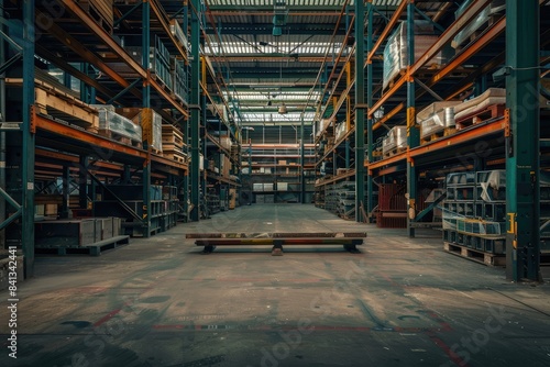 For industrial background, warehouse, open space