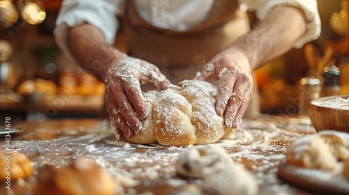 Baker Kneading Dough