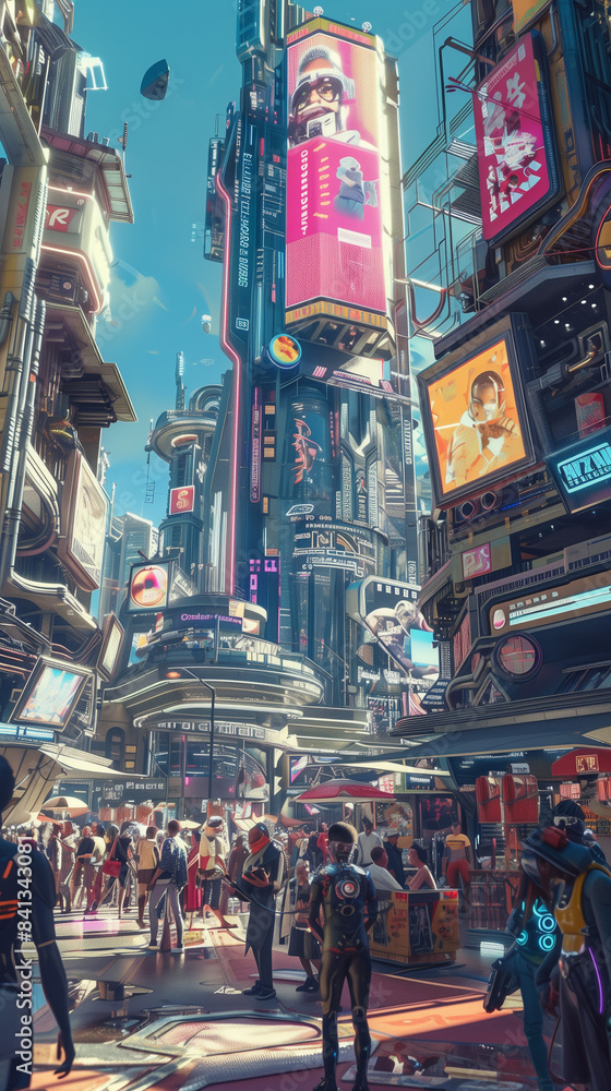 futuristic city street futuristic city street
