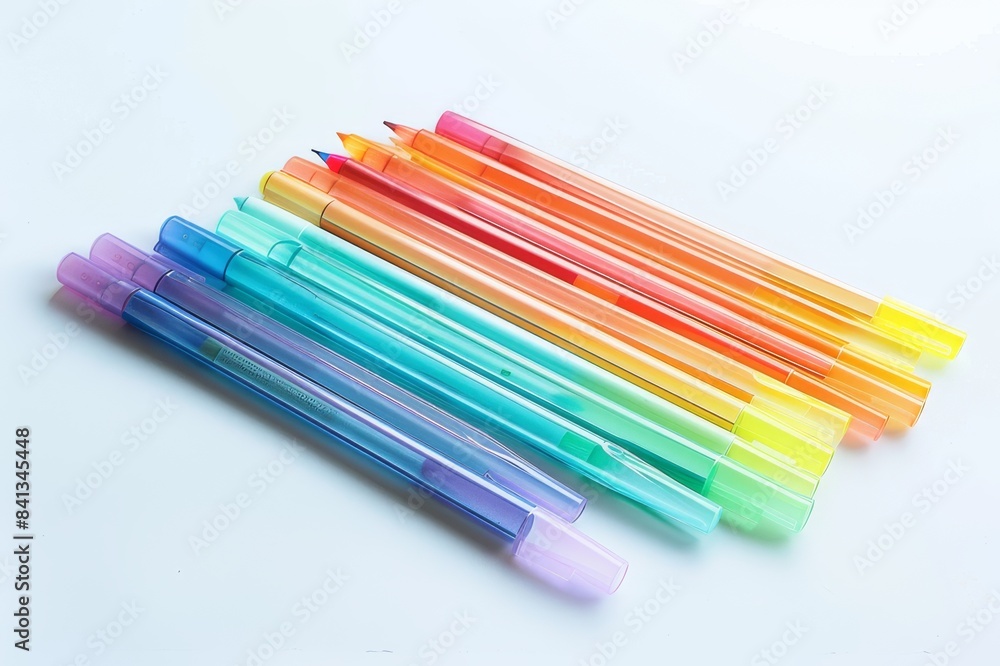 Obraz premium Colorful Highlighters in Rainbow Order