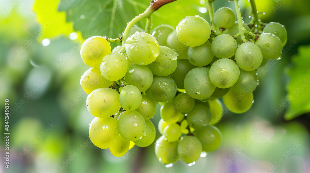 Ripe fresh bunch of green grapes. Organic and eco-friendly harvest Ripe fresh bunch of green grapes. Organic and eco-friendly harvest