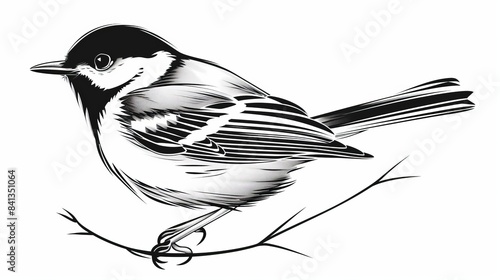 black and white bird photo