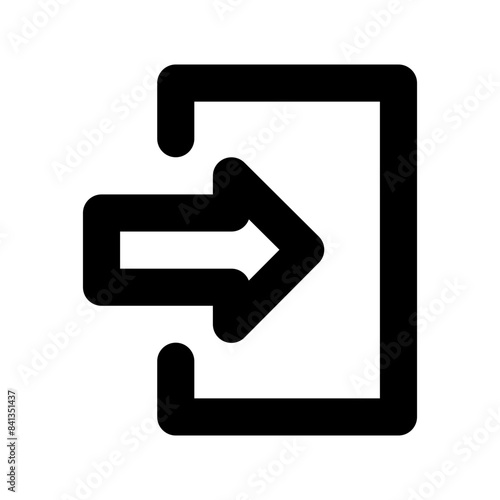 in input enter log in door line icon