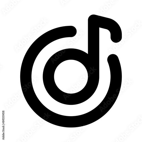 Music node line icon