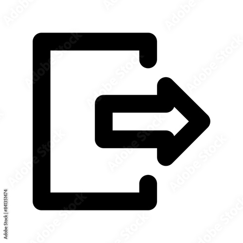 out output export logout exit door line icon