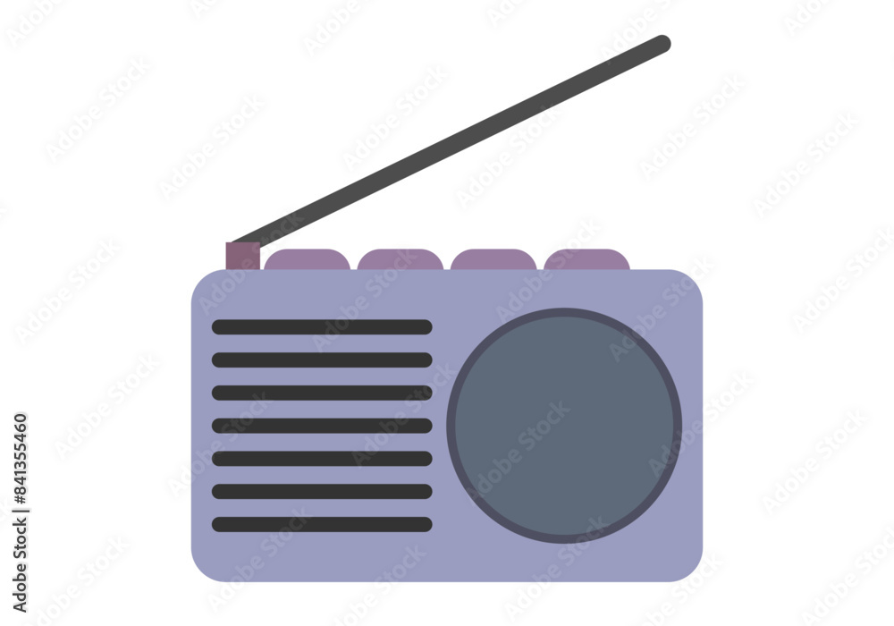 Fototapeta premium Radio antigua de color morado.