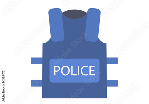 Chaleco antibalas azul de la policía