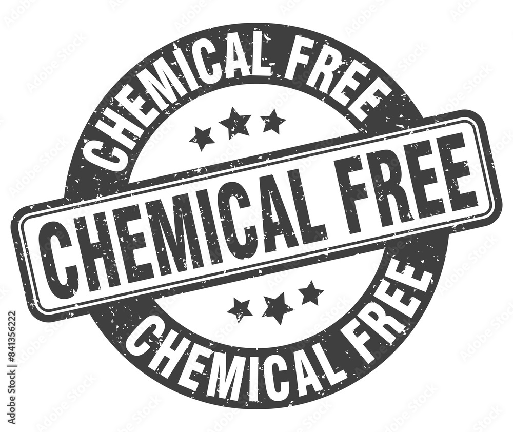 chemical free stamp. chemical free label. round grunge sign chemical free stamp. chemical free label. round grunge sign