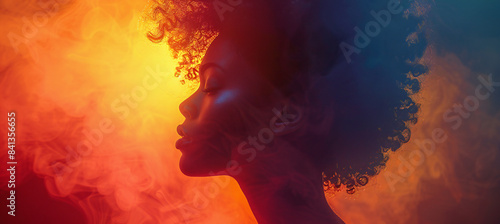 LGBT Pride Wallpaper with Black Woman Silhouette