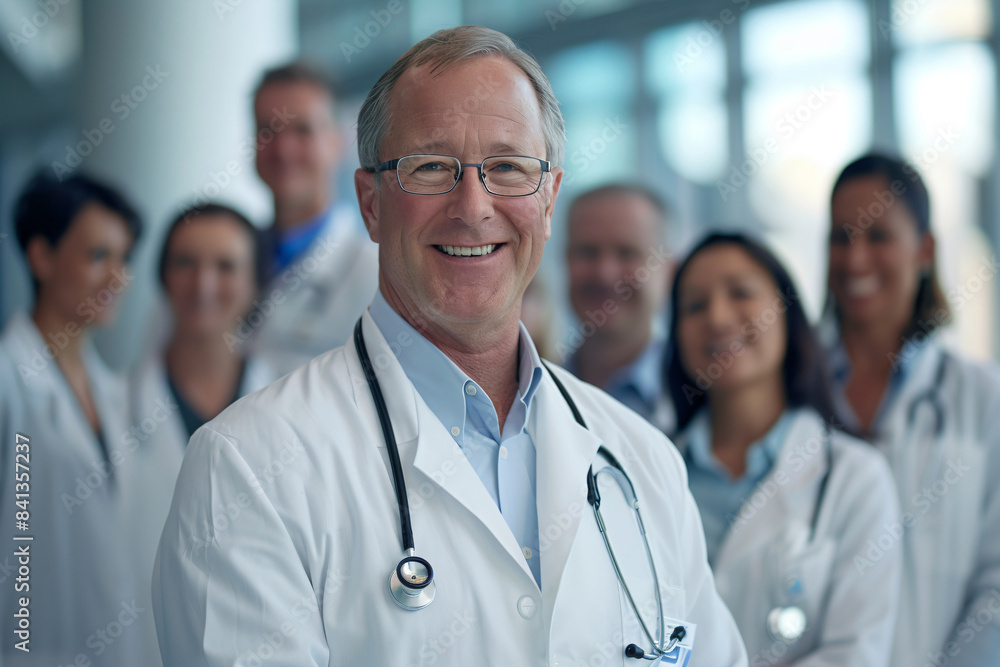 a group of doctors standing in a hospital a group of doctors standing in a hospital