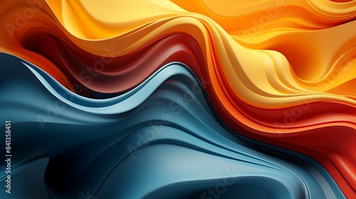 **3D abstract background with smooth and fluid shapes- Image #3 @BAN ME?