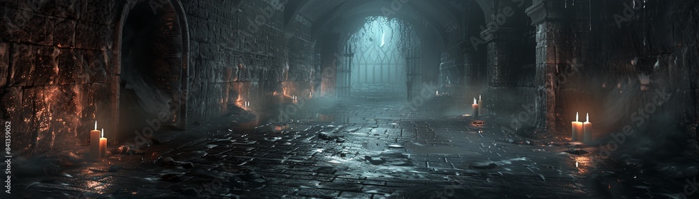 Dimly lit medieval hallway with candles, Fantasy, Dark hues, Digital painting, Mystical ambiance and eerie shadows 8K , high-resolution, ultra HD,up32K HD Dimly lit medieval hallway with candles, Fantasy, Dark hues, Digital painting, Mystical ambiance and eerie shadows 8K , high-resolution, ultra HD,up32K HD