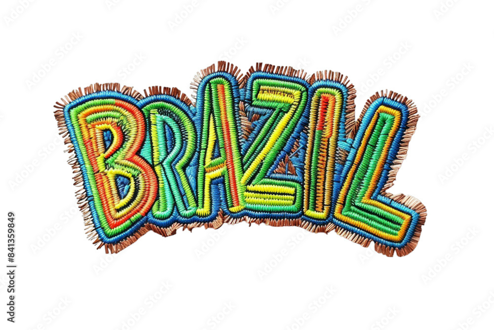 Colorful Brazil Embroidered Patch - Vibrant and Detailed Design for Fashion and Crafts Colorful Brazil Embroidered Patch - Vibrant and Detailed Design for Fashion and Crafts