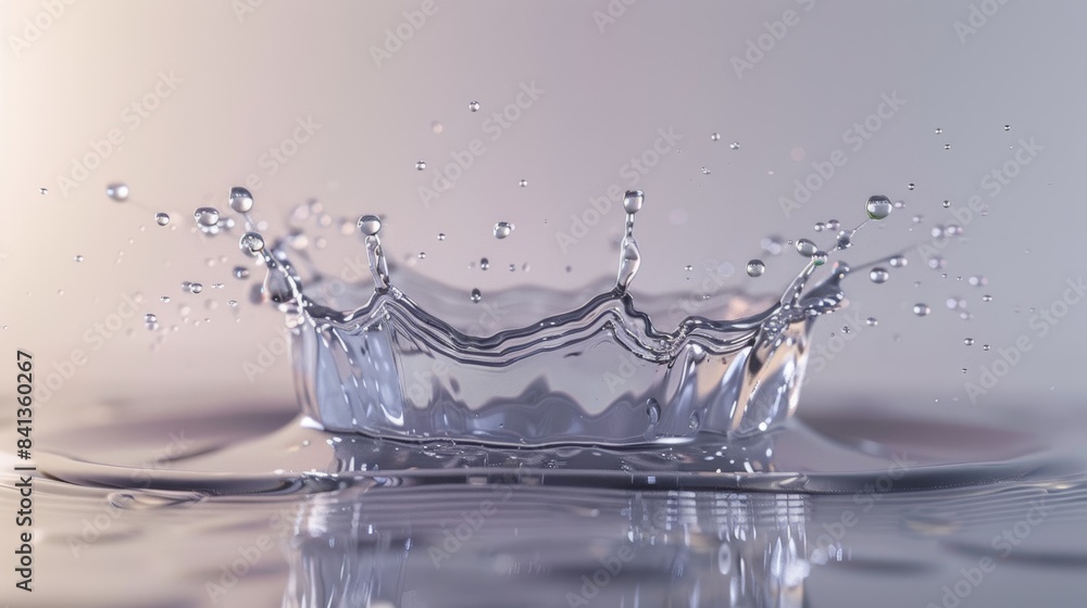 single raindrop splashing onto a clean glass surface. single raindrop splashing onto a clean glass surface.