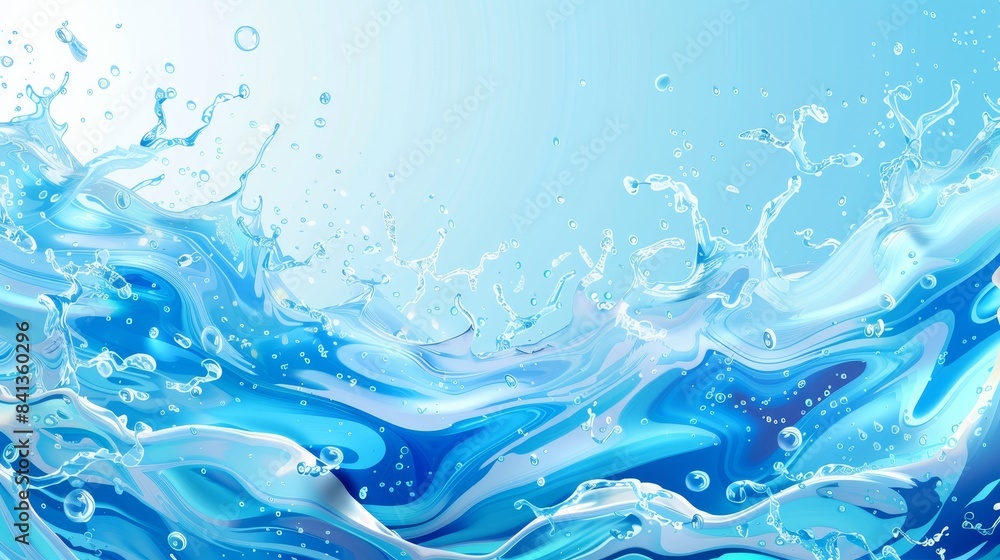 Summer background and vector abstract shape banner of water splash wave Summer background and vector abstract shape banner of water splash wave