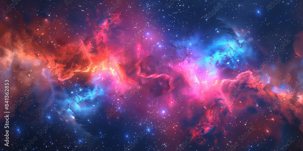 Vibrant cosmic nebula in deep space with swirling colors and sparkling stars, showcasing the beauty and grandeur of the universe in a mesmerizing, celestial scene.. Vibrant cosmic nebula in deep space with swirling colors and sparkling stars, showcasing the beauty and grandeur of the universe in a mesmerizing, celestial scene..