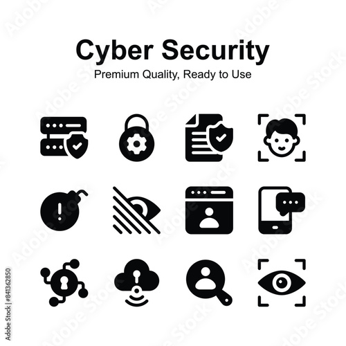 Cyber security icons, premium quality and ready to use