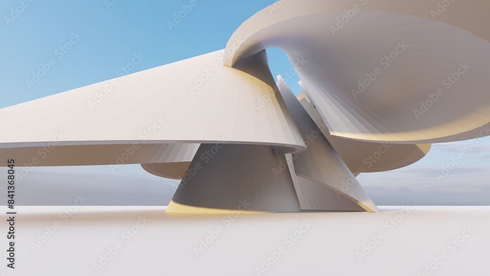 Futuristic architecture background 3d render Futuristic architecture background 3d render