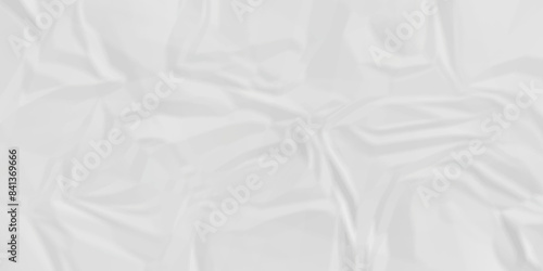 	
White wrinkly backdrop paper background. panorama grunge wrinkly paper texture background, crumpled pattern texture. paper crumpled texture. white fabric crushed textured crumpled.