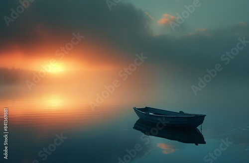 조용한 호수와 배 © Shinhyuk