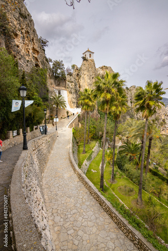 View of Guadalest village with the lake in Alicante (Spain)