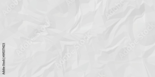 	
White wrinkly backdrop paper background. panorama grunge wrinkly paper texture background, crumpled pattern texture. paper crumpled texture. white fabric crushed textured crumpled.