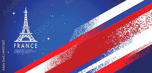 Background Sport, grunge Texture, France Flag,.Illustration vector