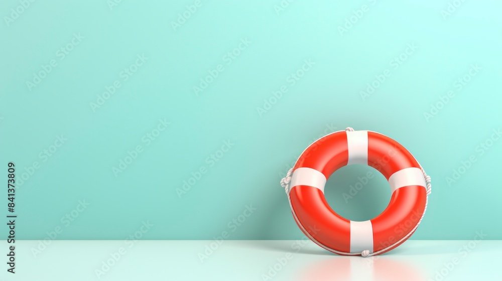 Life buoy in pastel colors. Minimal style. Life buoy in pastel colors. Minimal style.